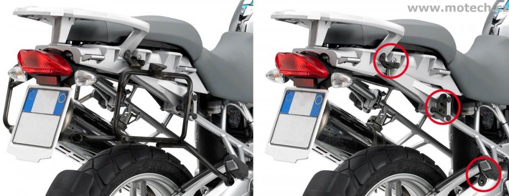 KLR684 - odnímatelné boční nosiče Kappa - BMW R 1200 GS (04-12) - Kliknutím na obrázek zavřete