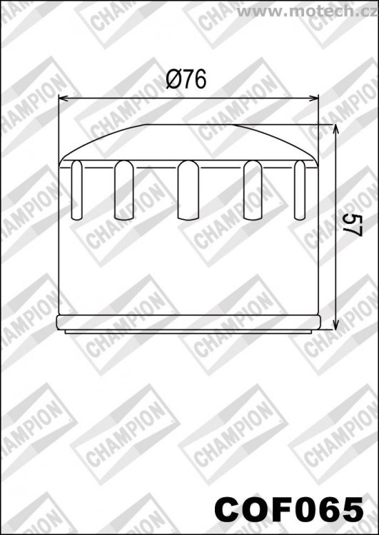 Olejový filtr CHAMPION COF065 - Kliknutím na obrázek zavřete