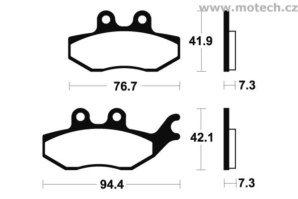 Brzdové destičky zadní Bendix - MA 280 - Kliknutím na obrázek zavřete