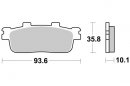 Brzdové destičky zadní SBS - 195CT