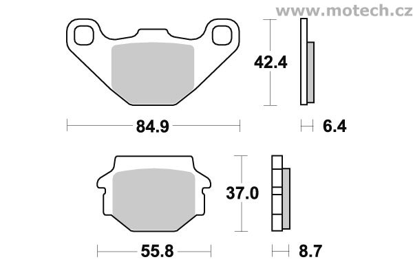 Brzdové destičky přední SBS - 541HF - Kliknutím na obrázek zavřete