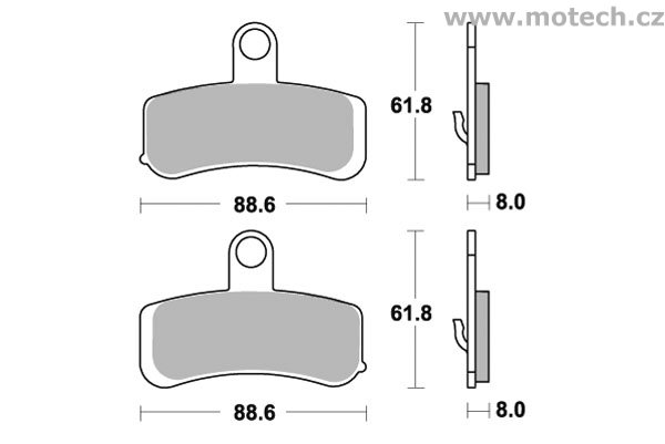 Brzdové destičky přední SBS - 853HS - Kliknutím na obrázek zavřete