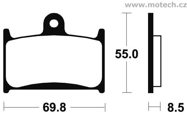 Brzdové destičky Bendix road racing C-matrix - MCR 124 - Kliknutím na obrázek zavřete