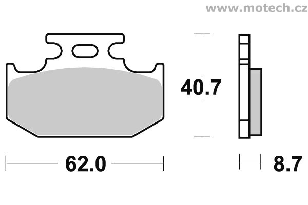 Brzdové destičky zadní SBS - 632HF - Kliknutím na obrázek zavřete
