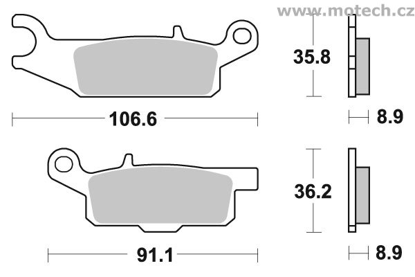 Brzdové destičky zadní SBS - 851SI - Kliknutím na obrázek zavřete