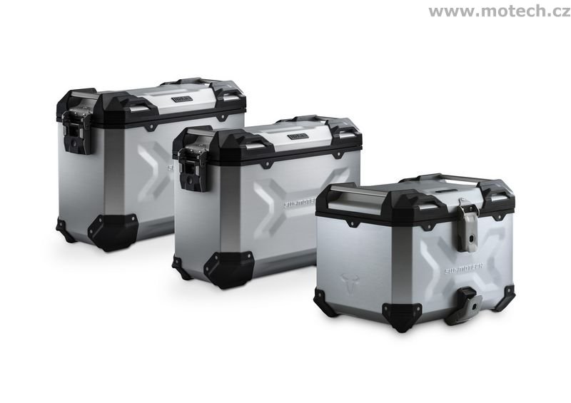 kompletní sada 3 kufrů TRAX ADV stříbrné BMW R 1200 GS (13-)/ R 1250 GS (18-) - Kliknutím na obrázek zavřete