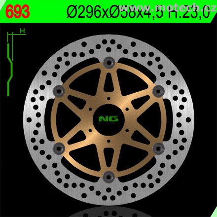 Brzdové kotouče: CB 600 S Hornet, 00-03 - Kliknutím na obrázek zavřete