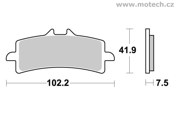 Brzdové destičky přední SBS - 841HS - Kliknutím na obrázek zavřete