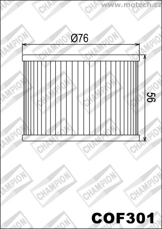 Olejový filtr CHAMPION COF301 - Kliknutím na obrázek zavřete