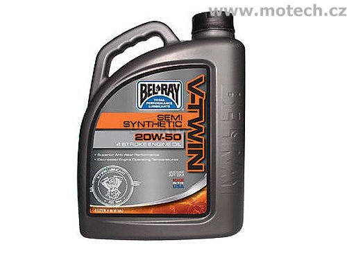 Bel Ray olej V-Twin Semi-Syn 20W-50 - 4 litry - Kliknutím na obrázek zavřete