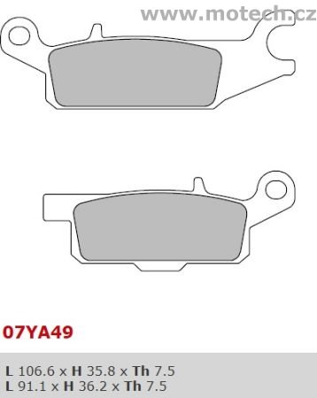 Brzdové destičky Brembo - BRM 07YA49SD - Kliknutím na obrázek zavřete