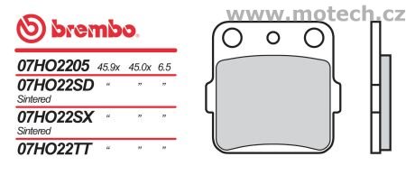 Brzdové destičky Brembo - BRM 07HO22TT - Kliknutím na obrázek zavřete