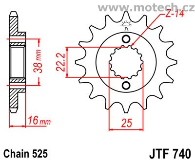 Kolečko JTF740-15 pro: DUCATI 749/916/944/992/996 - Kliknutím na obrázek zavřete