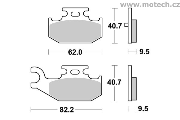 Brzdové destičky zadní SBS - 816SI - Kliknutím na obrázek zavřete