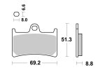 Brzdové destičky přední SBS - 634HS