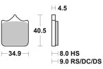 Brzdové destičky přední SBS - 870HS
