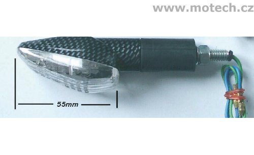 Universální LED mini blinkry dlouhé, carbon (pár) - Kliknutím na obrázek zavřete