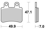 Brzdové destičky zadní SBS - 167HF
