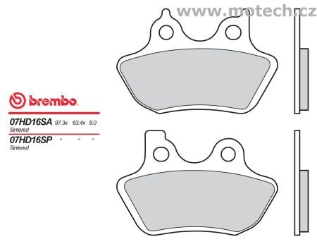 Brzdové destičky Brembo - BRM 07HD16SA - Kliknutím na obrázek zavřete