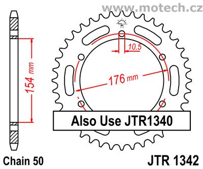 Rozeta JTR1342-43 pro: HONDA VFR 800 - Kliknutím na obrázek zavřete