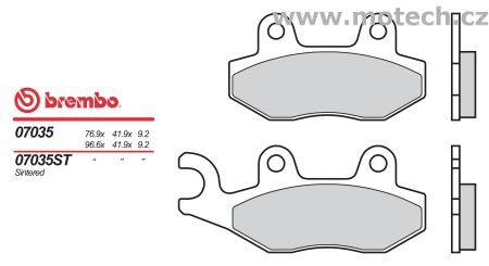 Brzdové desky Brembo - BRM 07035 - Kliknutím na obrázek zavřete