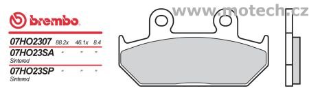 Brzdové destičky Brembo - BRM 07HO2307 - Kliknutím na obrázek zavřete