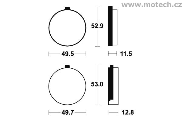 Brzdové destičky přední Bendix - MA 15 - Kliknutím na obrázek zavřete