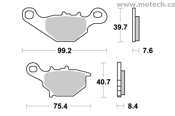 Brzdové destičky přední SBS - 702HF - Kliknutím na obrázek zavřete