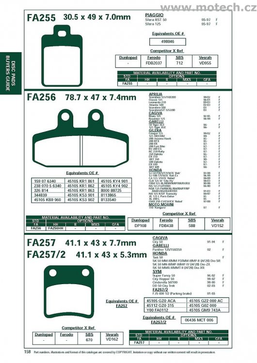 Brzdové destičky EBC - FA257/2 - Kliknutím na obrázek zavřete