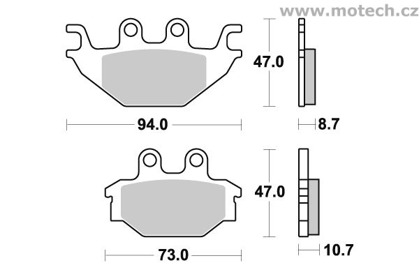 Brzdové destičky přední SBS - 810SI - Kliknutím na obrázek zavřete
