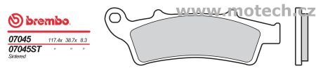 Brzdové desky Brembo - BRM 07045 - Kliknutím na obrázek zavřete
