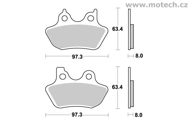 Brzdové destičky přední SBS - 826HS - Kliknutím na obrázek zavřete