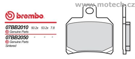 Brzdové destičky Brembo - BRM 07BB2050 - Kliknutím na obrázek zavřete