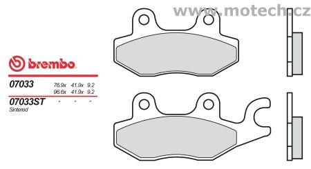 Brzdové desky Brembo - BRM 07033XS - Kliknutím na obrázek zavřete