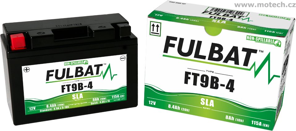 Továrně aktivovaná baterie FULBAT FT9B-4 (YT9B-4) - Kliknutím na obrázek zavřete
