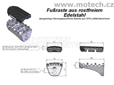 stupačky ION - sada BMW F 650 CS Scarver (02-06) - Kliknutím na obrázek zavřete