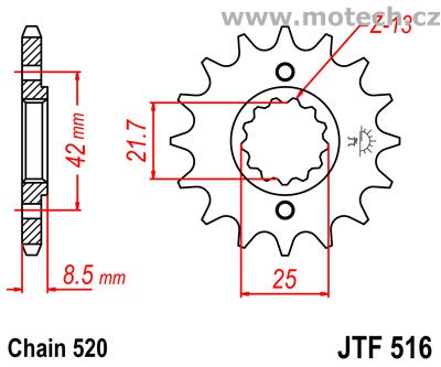 Kolečko JTF516-15 pro: KAWASAKI KLR 600 - Kliknutím na obrázek zavřete