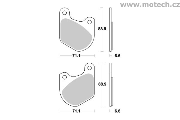 Brzdové destičky zadní SBS - 543HF - Kliknutím na obrázek zavřete