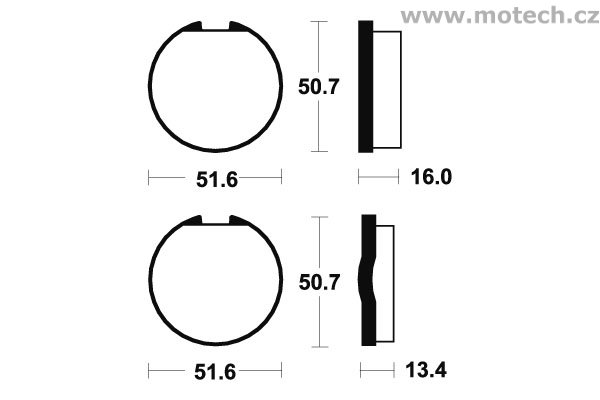 Brzdové destičky přední Bendix - MA 18 - Kliknutím na obrázek zavřete