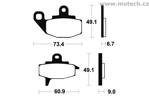Brzdové destičky přední Bendix - MA 102 - Kliknutím na obrázek zavřete