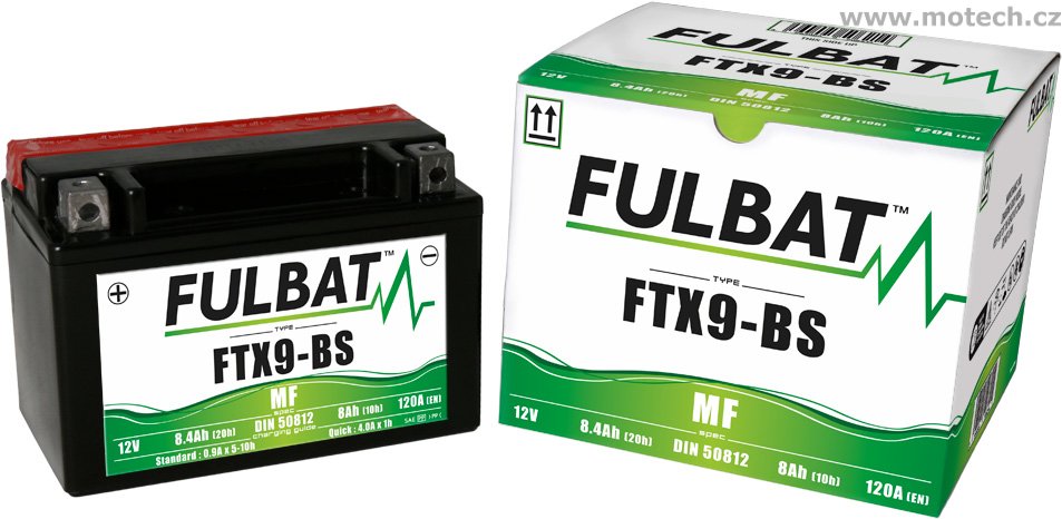 Bezúdržbová baterie FULBAT FTX9-BS (YTX9-BS) - Kliknutím na obrázek zavřete