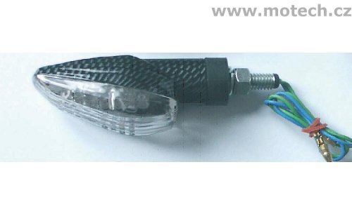 Universální LED mini blinkry krátké, carbon (pár) - Kliknutím na obrázek zavřete