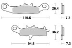 Brzdové destičky přední SBS - 726RSI