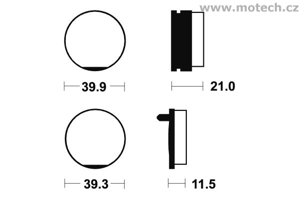 Brzdové destičky přední Bendix - MA 29 - Kliknutím na obrázek zavřete