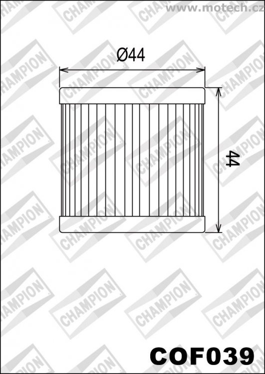 Olejový filtr CHAMPION COF039 - Kliknutím na obrázek zavřete