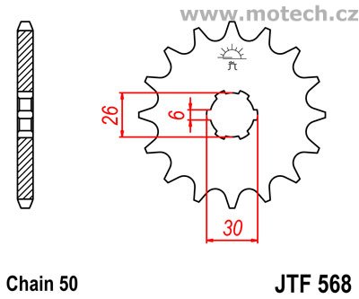 Kolečko JTF568-16 pro: YAMAHA XS 650/650SE - Kliknutím na obrázek zavřete