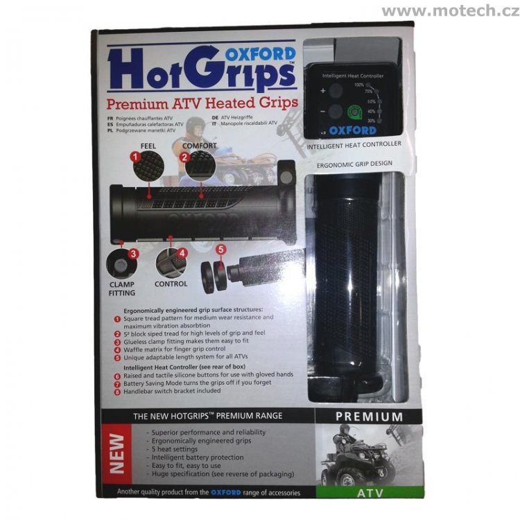 Vyhřívané rukojeti OXFORD Premium ATV pro čtyřkolky - Kliknutím na obrázek zavřete