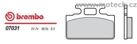 Brzdové desky Brembo - BRM 07031 - Kliknutím na obrázek zavřete