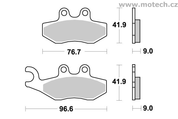 Brzdové destičky zadní SBS - 177CT - Kliknutím na obrázek zavřete