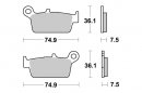 Brzdové destičky přední SBS - 116CT